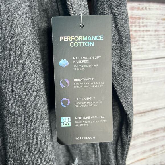 Torrid 2X Performance Cotton Long Sleeve Tunic Length Tee Snake Yin Yang NEW - Picture 8 of 11